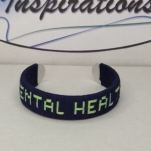 Navy "Mental Health" Bracelet | Awareness & Support Jewelry